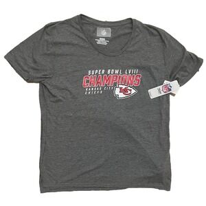 Kansas City Chiefs Shirt Womens XL Super Bowl LVIII Champs NFL Football Tee NWT